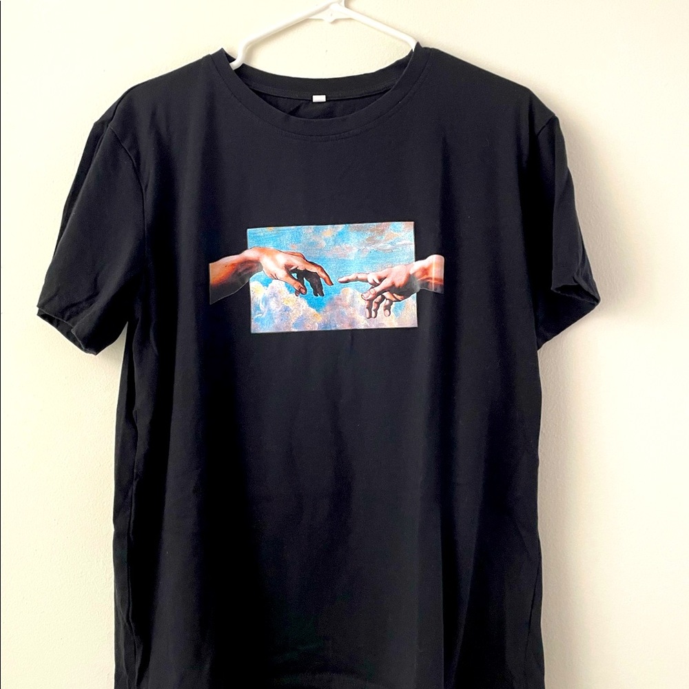 MENS LARGE BLACK T SHIRT